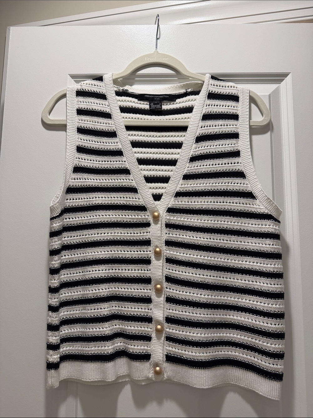 FRENCH CONNECTION Striped Sweater Vest